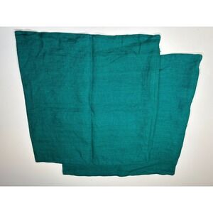 CB2 Set of 2 Pillow Covers Green Linon Linen 20x20 Square Classic Modern